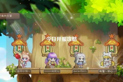 今日开服攻略
