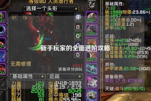 新手玩家的全面进阶攻略