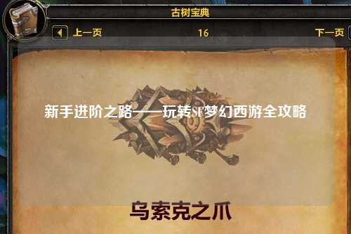 新手进阶之路——玩转SF梦幻西游全攻略