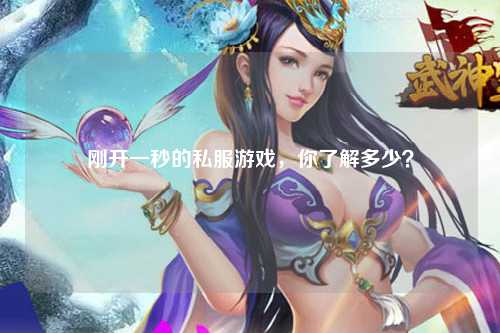 刚开一秒的私服游戏，你了解多少？