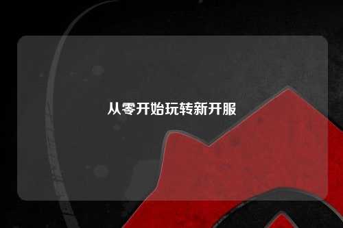 从零开始玩转新开服