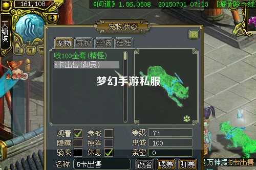 梦幻手游私服