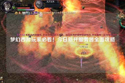 梦幻西游玩家必看！今日新开服务器全面攻略