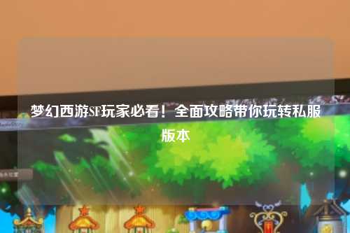 梦幻西游SF玩家必看！全面攻略带你玩转私服版本